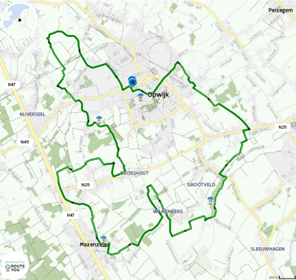 Kaart mountainbikeroute